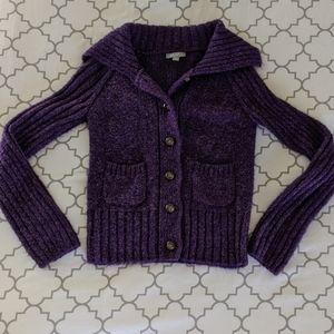 Purple button down sweater